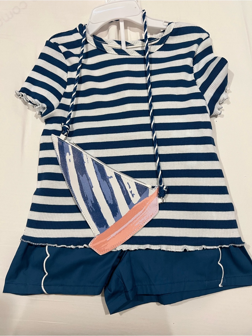 Sigrid Olsen Blue and White Striped sailor set.never worn.size 7